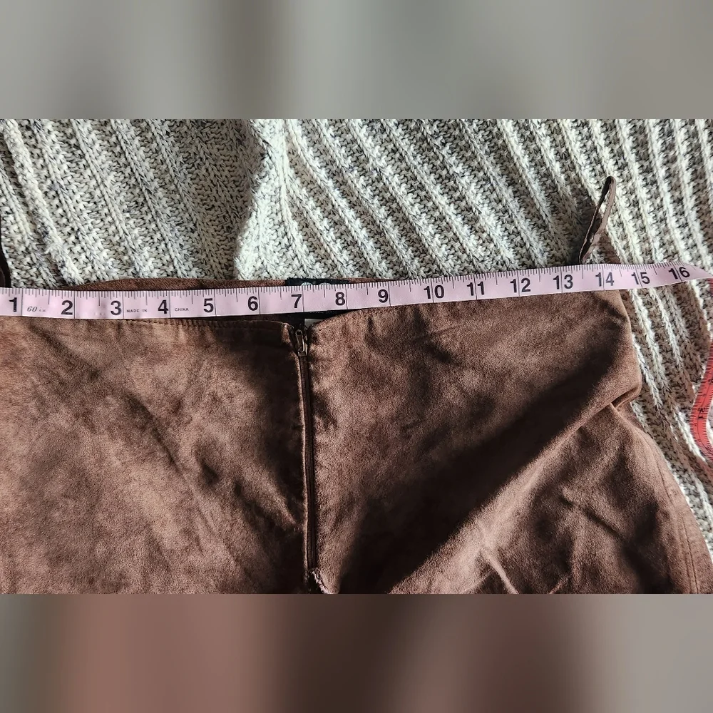 XOXO Brown Suede Pants - Picture 6 of 7